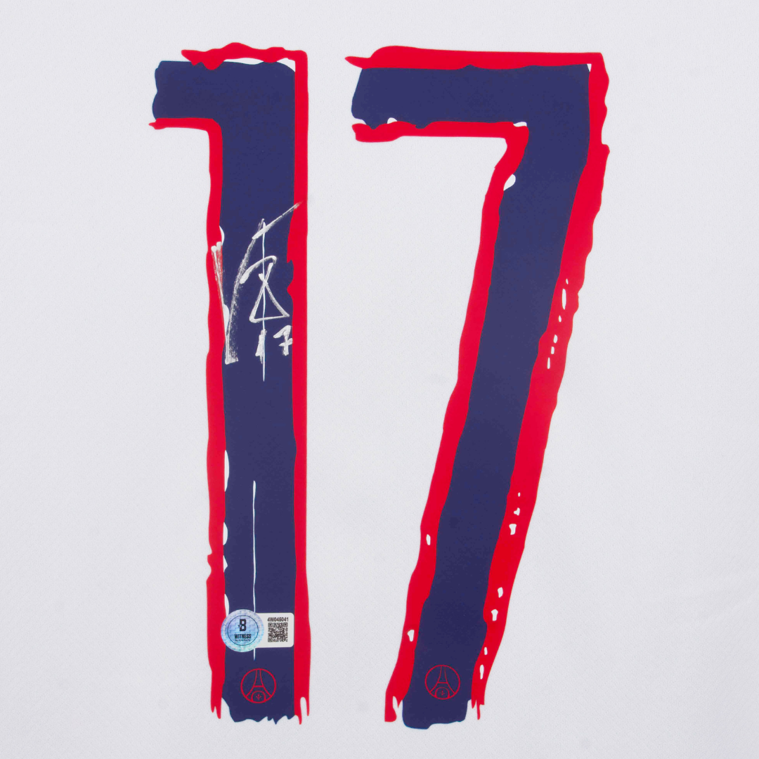 Vitinha Signed PSG Away Soccer Jersey #17 with Beckett Witness